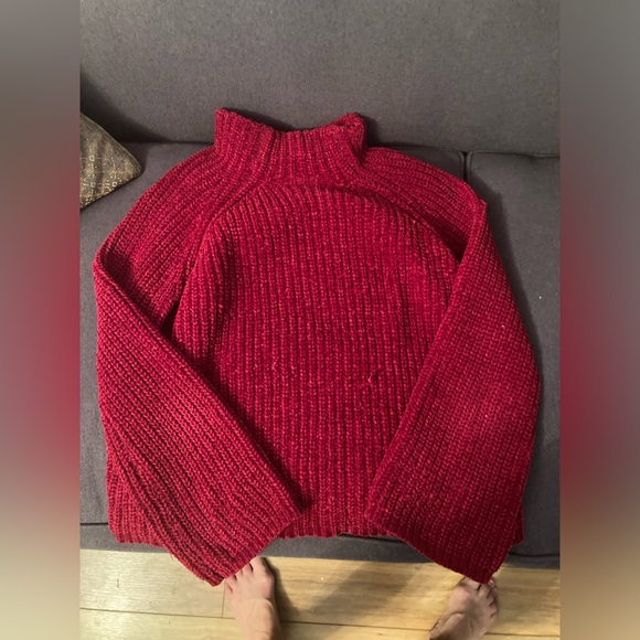 Design Lab Red Turtleneck Sweater - Picture 3 of 4
